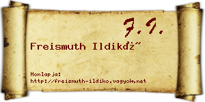 Freismuth Ildikó névjegykártya