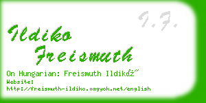 ildiko freismuth business card